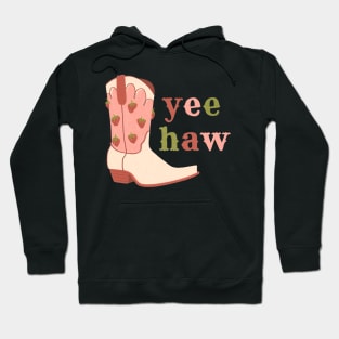 Yee Haw Pink Strawberry Cowboy Boot Hoodie